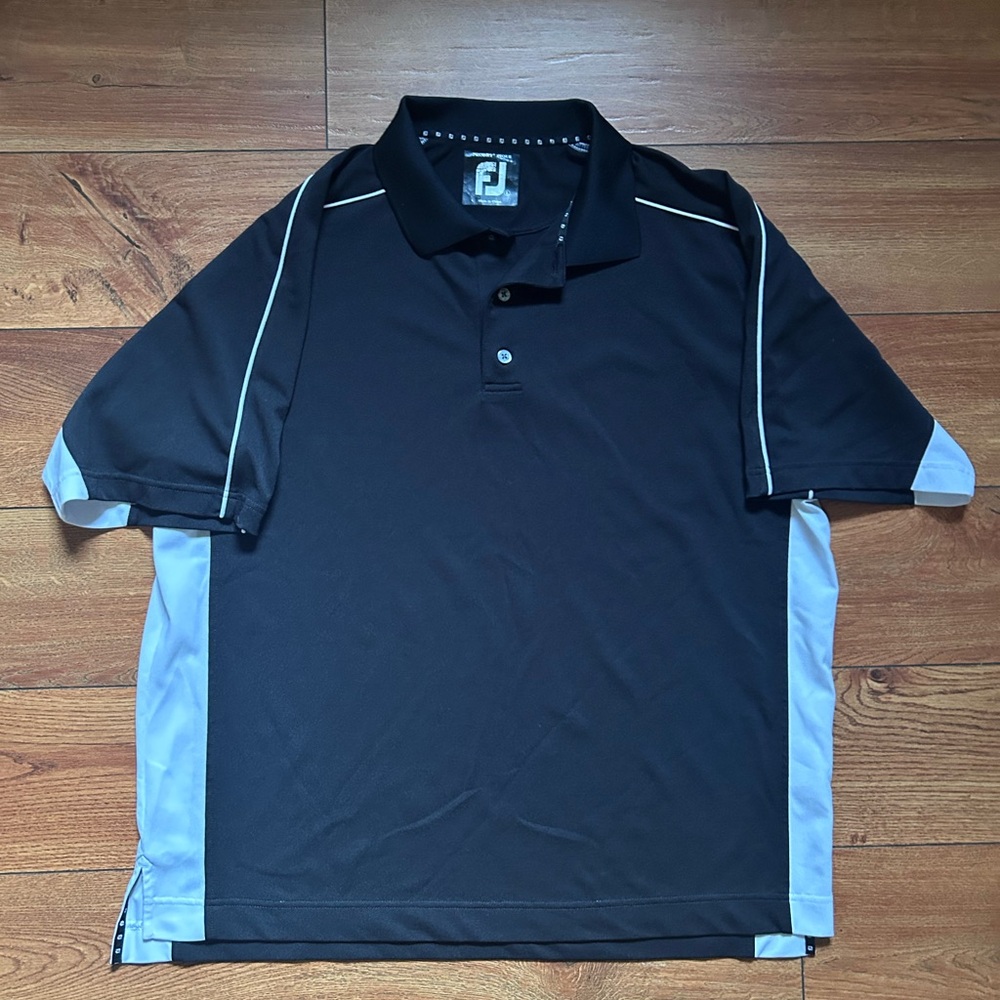 FootJoy Black and White Men's Golf Shirt